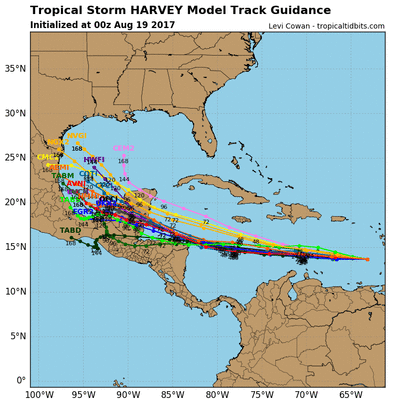 August 18 model guidance