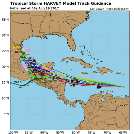 August 19 06z model guidance