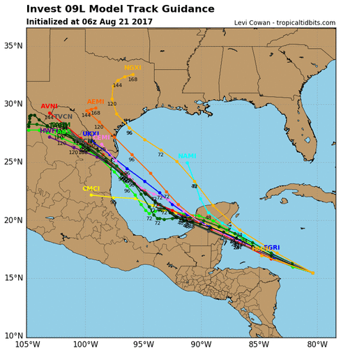 06z Model Guidance on Ex-Harvey