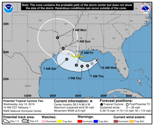 NHC Forecast Cone