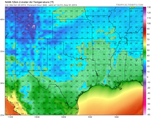 Friday morning NAM forecast