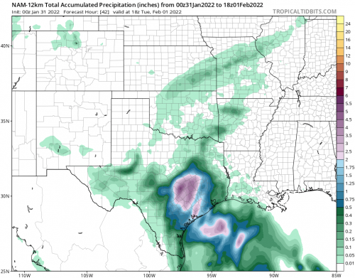 NAM-12km Total Accumulated Precipitation - Init 00z 1.31.2022.png