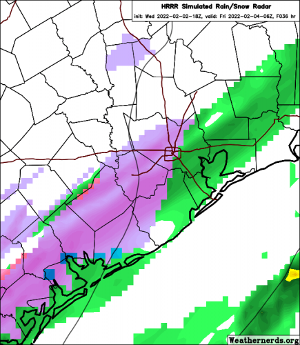 hrrr_2022-02-02-18Z_036_31.296_262.552_27.824_266.173_Rain-Snow_Radar_highways.png