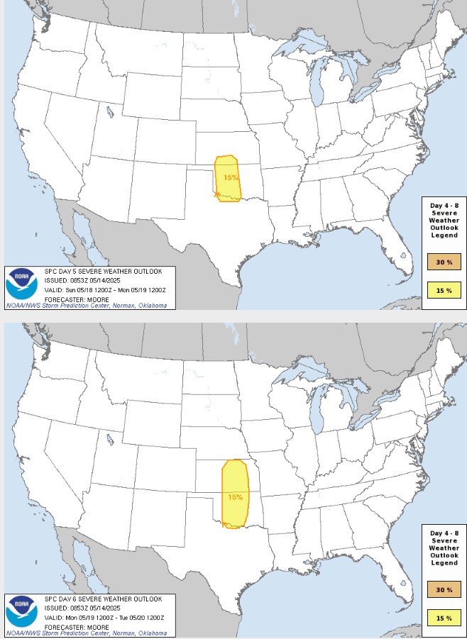 SPC Severe Weather Outlook 05 14 25.jpg