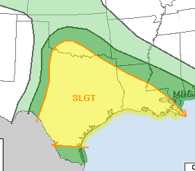 SPC Risk Area Thursday