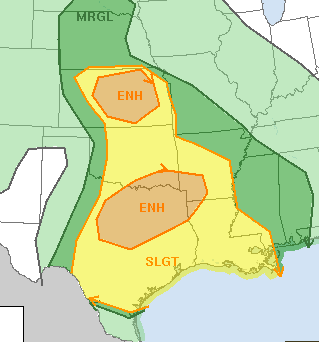 SPC Risk Area - Friday